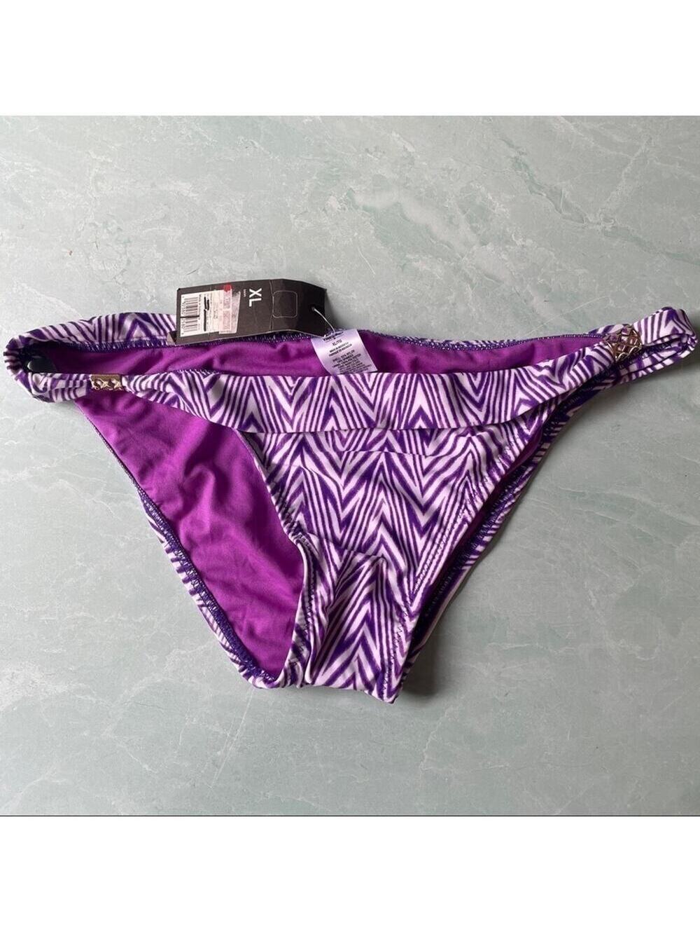 MOSSIMO white purple pattened bikini bottom sz XL
